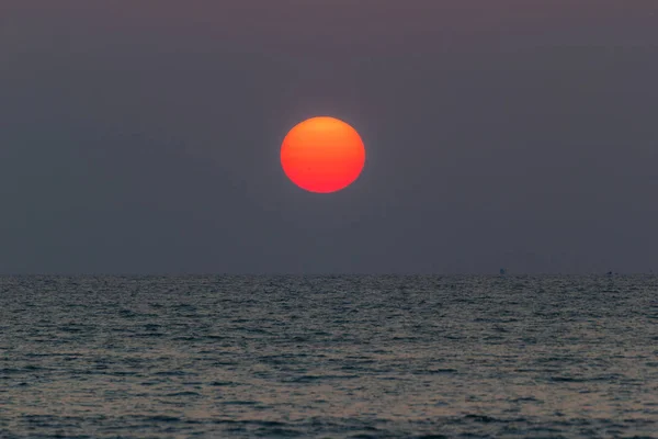 Sun rise at the sea with orange Light from the sunrise at the sea The beauty is Sunrise light