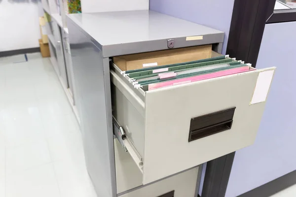 The files document in a file cabinet in work office, concept business office life.