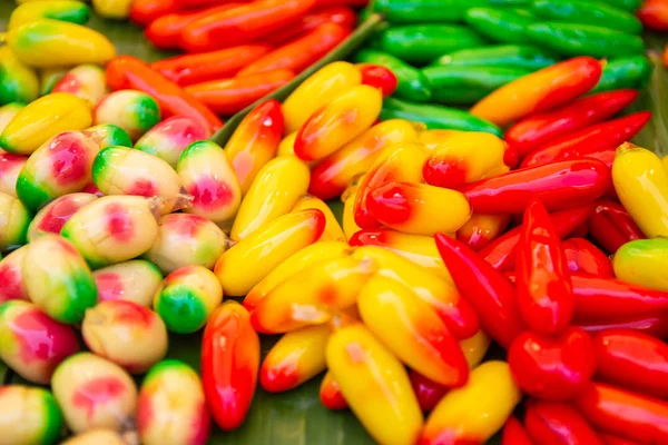 Thai Dessert, Imitation of the real fruit has a delicious national Has a sweet taste, and sale in the market of Thailand