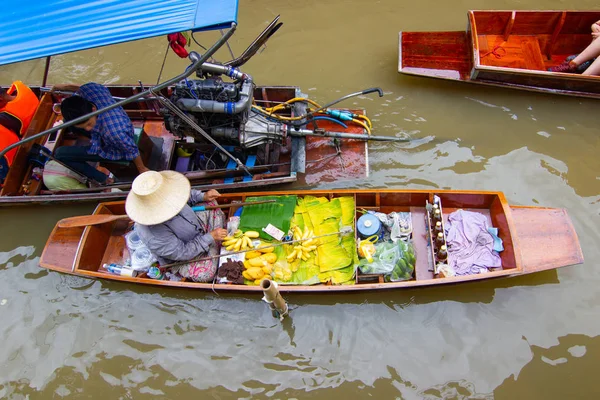 Damnoen Saduak Floating Market Thailandia Agosto 2018 Questo Mercato Galleggiante — Foto Stock
