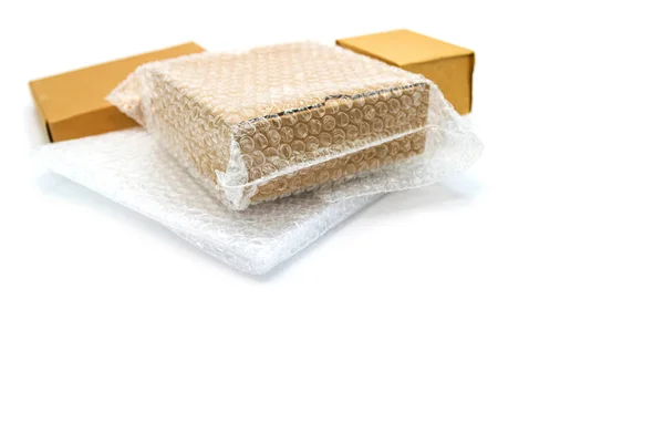 Vak Bubble Wrap Voor Het Gewasbeschermingsmiddel Gebarsten Verzekering Tijdens Doorreis — Stockfoto