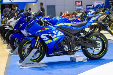Nonthaburi Tayland: - 8 Aralık 2018: Suzuki motosiklet Uluslararası Motor Show'da - Nonthaburi, Tayland