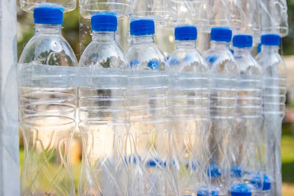 Plastic Flessen Concept Van Recycling Van Plastic Flessen Leeg Gebruikte — Stockfoto