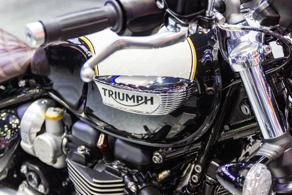 Nonthaburi Thailand 2018 Nahaufnahme Logo Triumph Motorcycle International Motor Show — Stockfoto