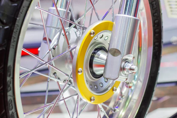 Motorcycle wheels, wire spokes of a motorcycle