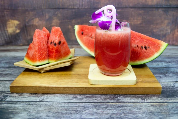 Fresh watermelon and watermelon juice fruit