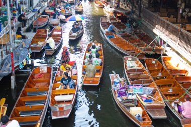 Damnoen Saduak Yüzen Pazar, Tayland onun yüzen Bir Marke olduğunu