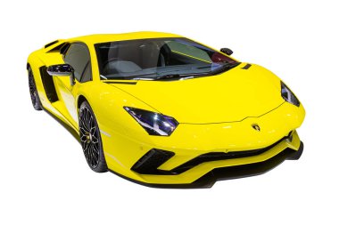 Göstermek için Lamborghini Huracan araba izole beyaz arka plan