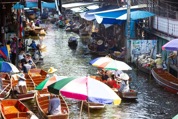 Damnoen saduak marché flottant, thailand — Photo