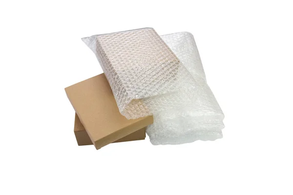 Pęcherzyki pokrywające pudełko folią bąbelkową dla produktu ochronnego — Zdjęcie stockowe