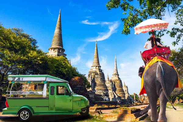 Utazás Ayutthaya Thaiföld-Wat Phra si Sanphet Ayutthaya — Stock Fotó