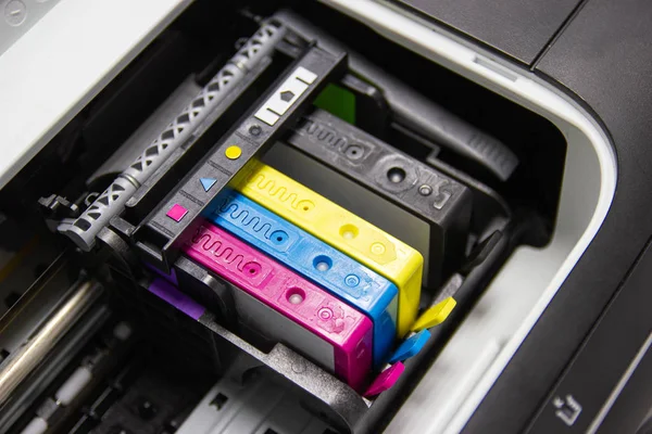 Η κασέτα ψεκασμού χρώματος εκτυπωτή — Φωτογραφία Αρχείου