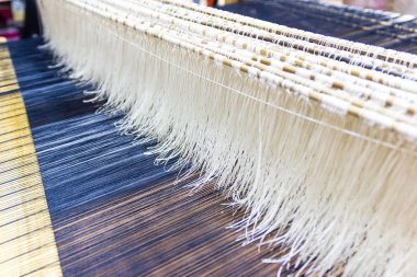 Dokuma ekipmanları Ev dokuma - Dokuma tezgahı detayı için