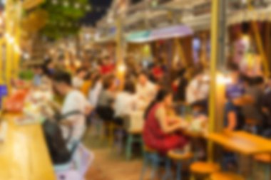 soyut bulanıklık görüntü Birçok insan bir restoranda gece festivali eğlenceli zevk