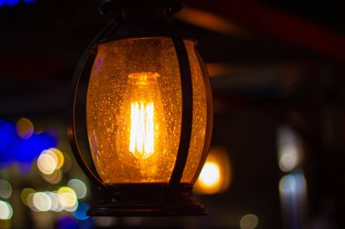 restoranda güzel Retro tarzı aydınlatma dekor ampul dekor 