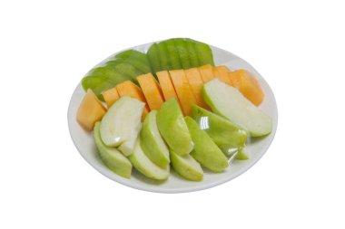 plastik film koruma ile sarılmış olan meyveler 