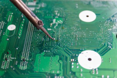 bilgisayar devrelerin elektronik tamiri için lehimleme demir 