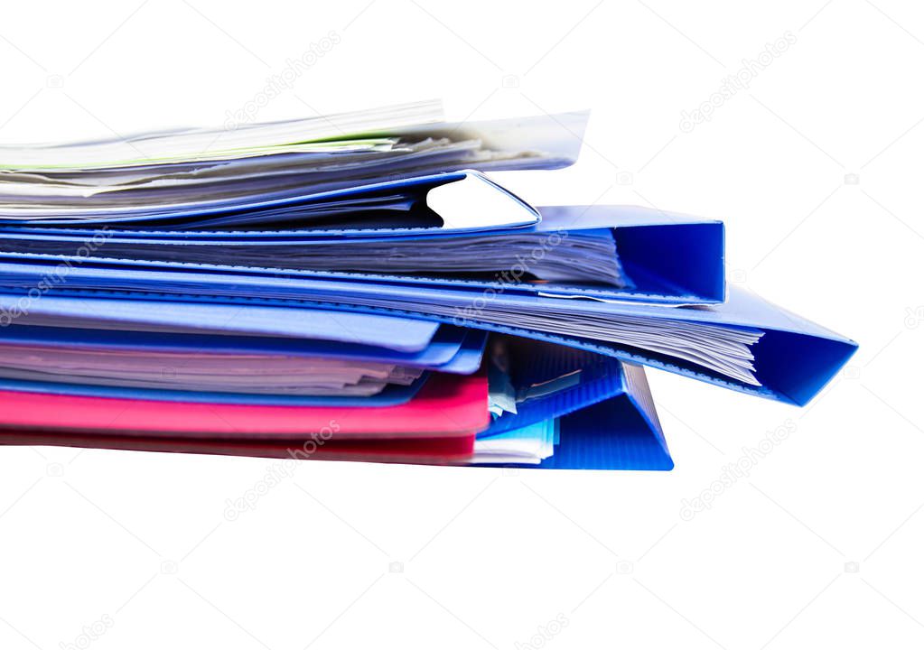 blue files folder retention of contracts isolated 