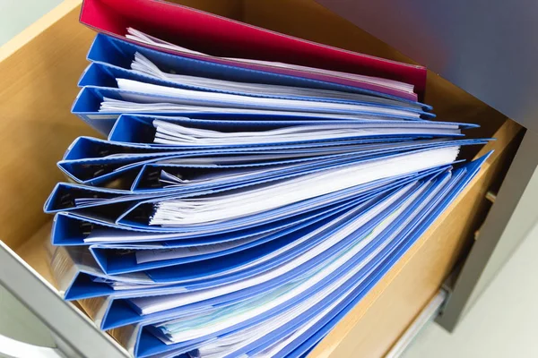 Blue soubor složky Dokumenty v souboru CAB uchovávání smluv. — Stock fotografie