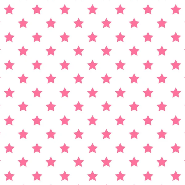 Motif Abstrait Star Pink Sans Couture Sur Fond Blanc Texture — Image vectorielle