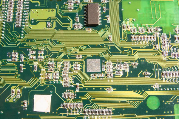 Část elektronických součástek pro elektronické obvody — Stock fotografie