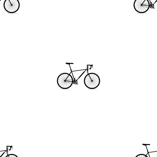 Bicicleta Vector Ilustración Color Negro Sin Costuras Para Papel Azulejo — Archivo Imágenes Vectoriales