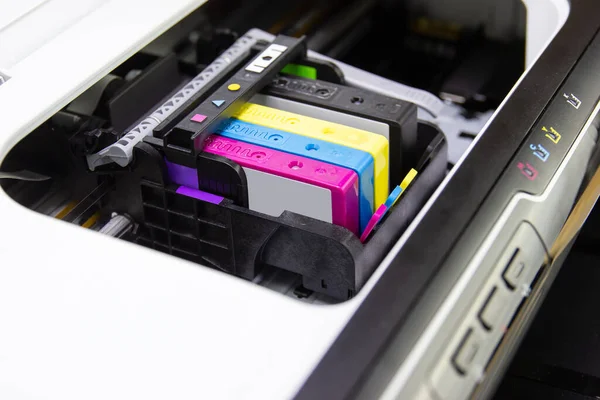 An ink cartridge or inkjet cartridge is a component of an inkjet printer that contains the ink four color