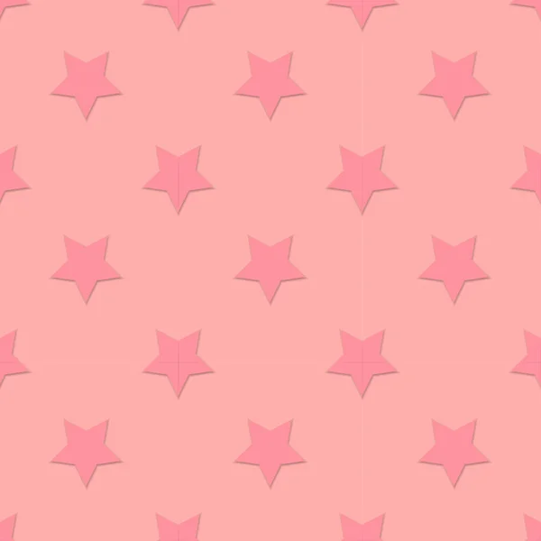 Échelle Motif Étoile Rose Sur Rose Pour Papier Peint Fond — Image vectorielle