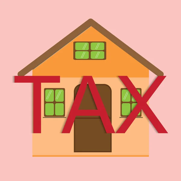 Propriedade Habitação Fiscal Vector Ilustração Conceito Casa Lei Investimento Dinheiro — Vetor de Stock