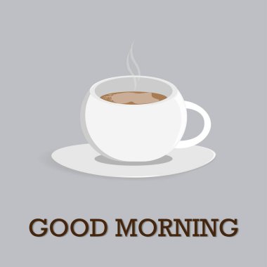 Kahve fincanı, ikon tasarımı vektör çizimi 