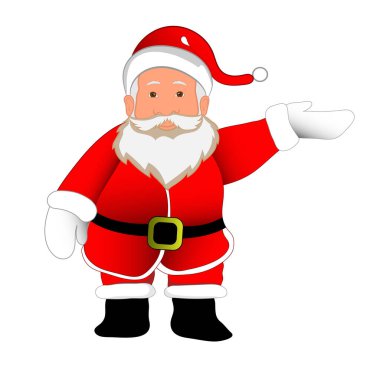 Kart kağıdı ve duvar kağıdı illüstrasyonu için Noel Baba sanat tasarımı  