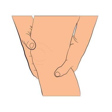 Egzersiz vektörü illüstrasyonundan bacağında tendon eklem sorunları