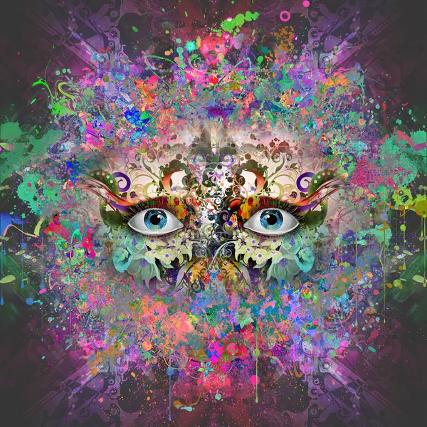 arka plan soyut sihirli renkli gözler