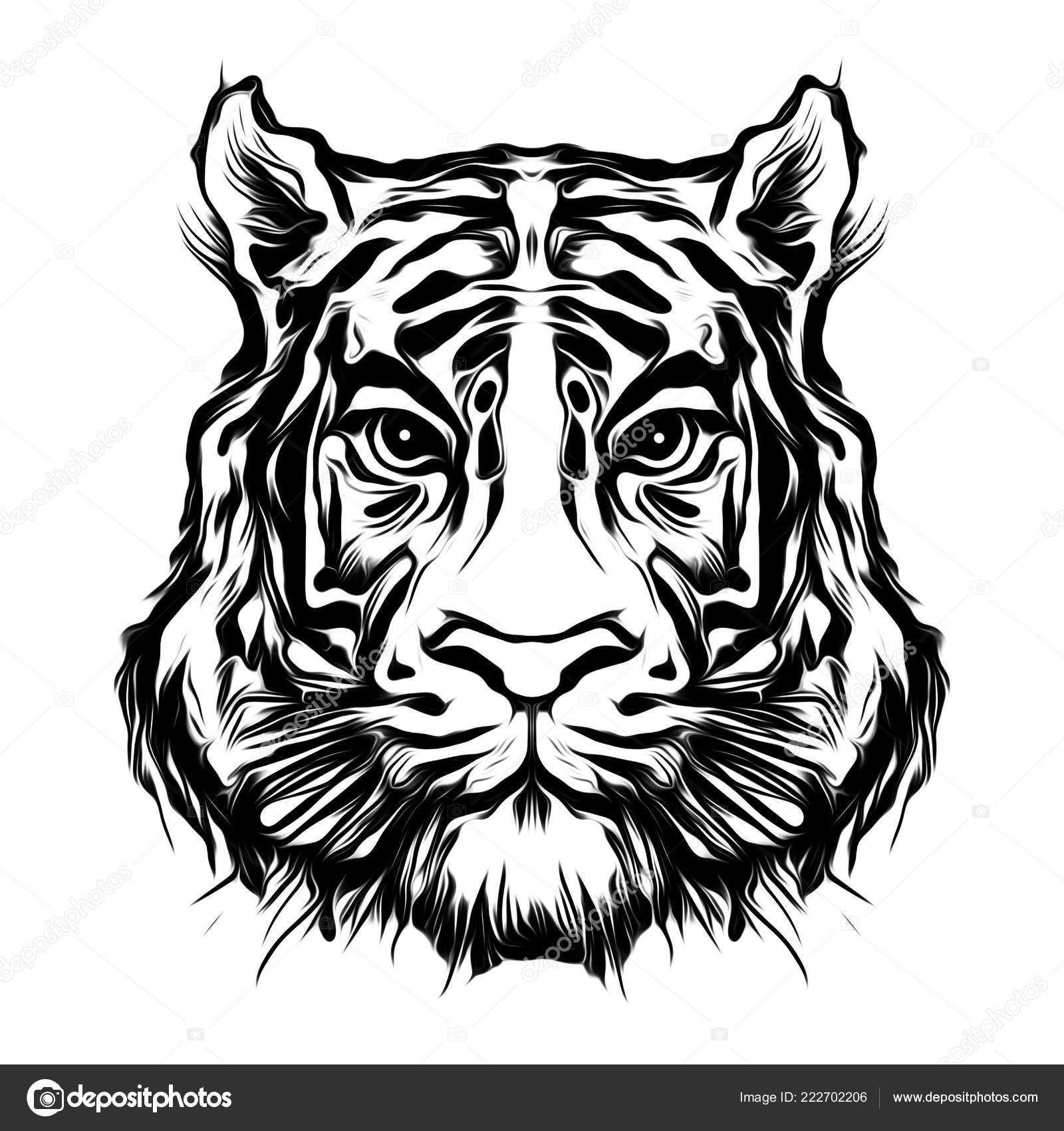 Wild Tiger Face Tattoo Stock Photo by ©valik4053022 222702206
