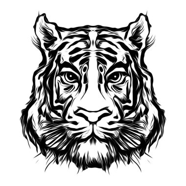 vahşi kaplan yüz dövme