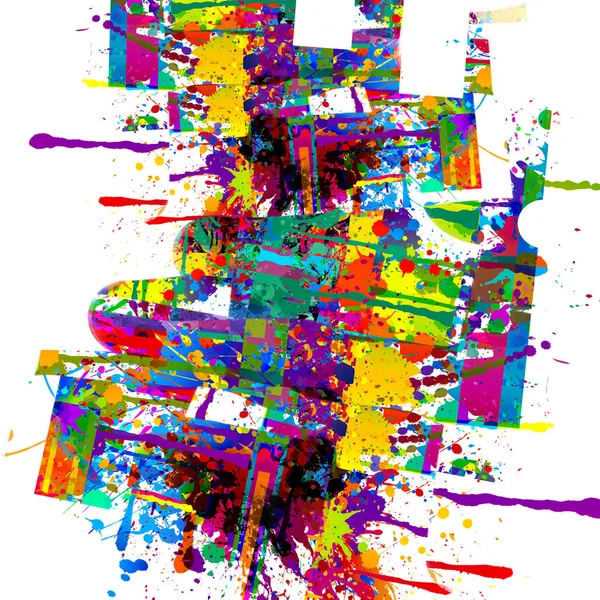 Абстрактные Творческие Обои Цветовыми Пятнами Изолированы Белом Фоне Иллюстрация — стоковое фото