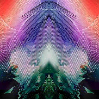 Arka plan için renkli lekeler ile soyut yaratıcı illüstrasyon