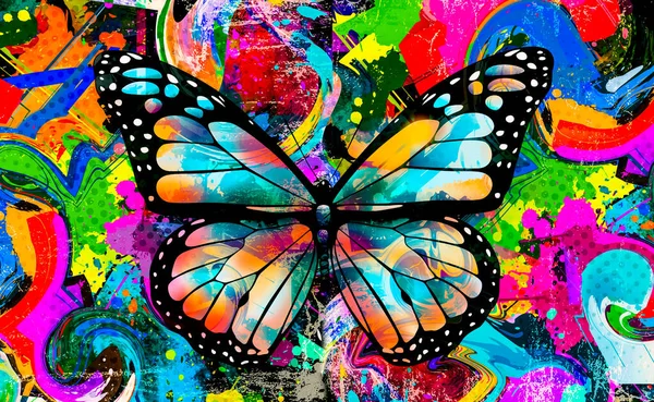 Abstract Colorful Background Butterfly — Stock Photo, Image