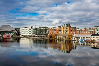 Grand Canal Dock, Dublin, İrlanda içinde Hanover Quay, modern mimari