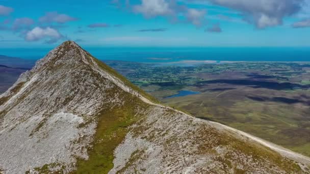 Errigal 751 Mountain Gweedore County Donegal Ireland Its Breathtaking Panoramic — Stock Video