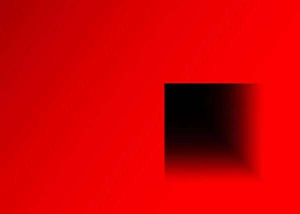 沈没した正方形の窓と赤いベクトルの背景 美術インフォ グラフィックは Obtrusion 正方形の幾何学的図形とデザインします ビジネス背景 ベクター デザイン コンセプト 正方形深化トンネル — ストックベクタ