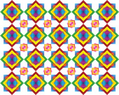 Retro çini deseni ilham islam geometrik çok renkli. Kağıt katlama, Origami sanatı. Modern çiçek doku geometrik süs. Vektör iç tasarım, baskı, duvar kağıdı, dekor, kumaş için