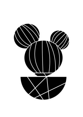 Basit düz kaktüs vektör simgesi. Beyaz arka plan üzerinde izole çiçek piktogram ile çiçek açması kaktüs