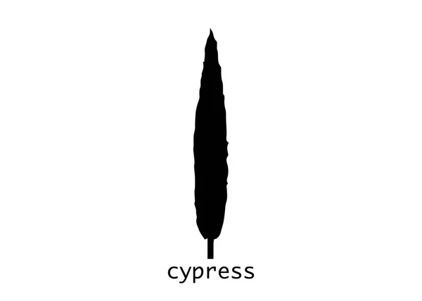Icône cyprès. Illustration simple de l'icône vectorielle cyprès pour le web. Silhouette italienne cyprès le paysage toscan typique. Vecteur isolé ou fond blanc — Image vectorielle