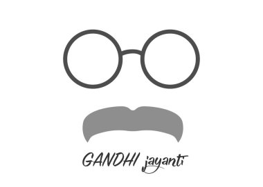 hoş ve güzel tasarımı ile 2 Ekim Gandhi Jayanti için yaratıcı vektör çizim.
