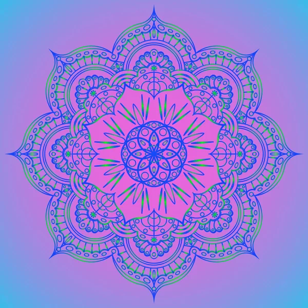 Jóga mat design mandala. Barevné šablony pro duchovní útočiště nebo jóga studio. Indické květinový vzor paisley. Vektorové ilustrace. Etnické Mandala ručník. Vektor styl tetování hennou — Stockový vektor