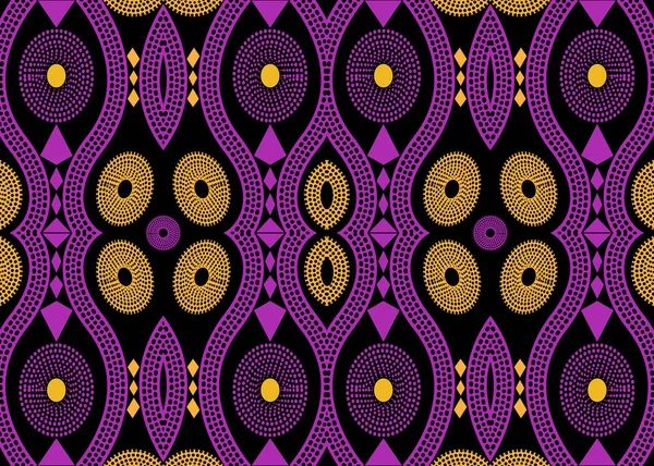 African Print fabric, Ethnic handmade ornament for your design, Ethnic and tribal motifs geometric elements. Vector texture, afro textile Ankara fashion style. Pareo wrap dress, batik color style — Stock Vector