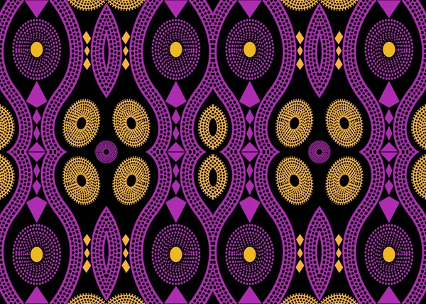 Tissu imprimé africain, Ornement fait main ethnique pour votre design, Motifs ethniques et tribaux éléments géométriques. Texture vectorielle, textile afro style mode Ankara. Robe d'emballage Pareo, style batik — Image vectorielle