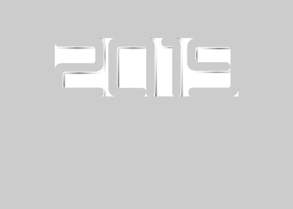 Поздравляем Наступающим Новым 2019 Годом Бумажном Виде Праздничными Листовками Поздравлениями — стоковый вектор