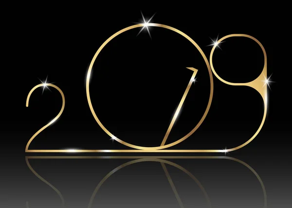 2019 Mutlu Yeni Yıl Ile Altın Doku Modern Arka Plan — Stok Vektör